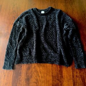 Black chenille sweater